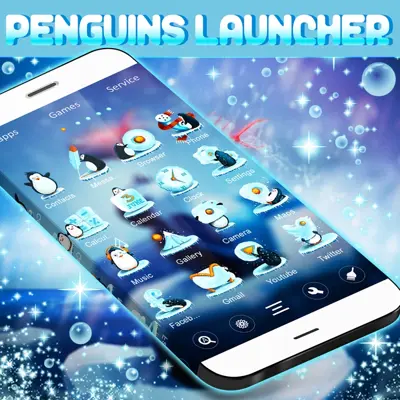 Penguins Go Launcher android App screenshot 1